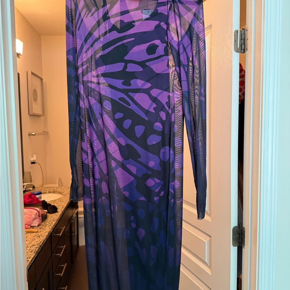 AFRM Butterfly Ombre Maxi Dress